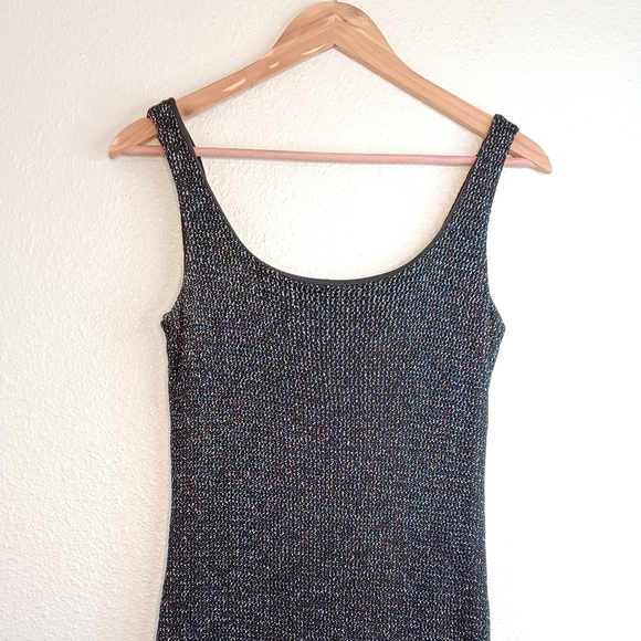 Vintage Sz 10 Mesh Overlay Vamp Goth Gala Yacht Luxury Glam Evening Maxi Dress - Picture 5 of 16